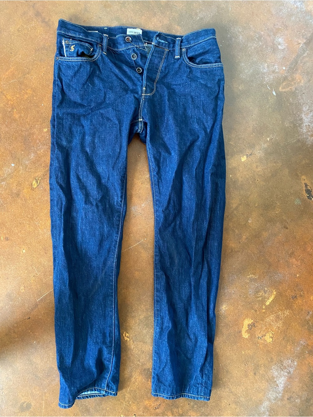 Todd Snyder Dark Blue Straight Jeans